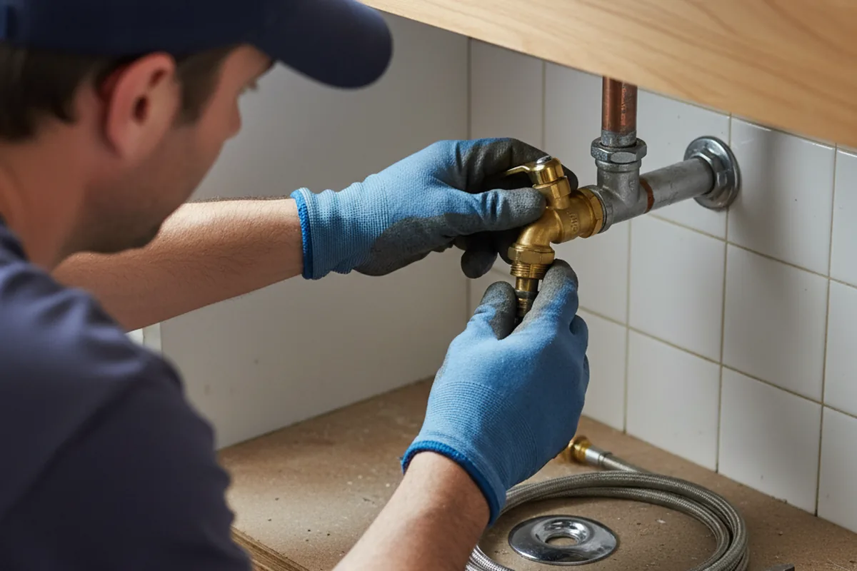 Shutoff valve and fitting work during Emergency Plumbing in Orwigsburg